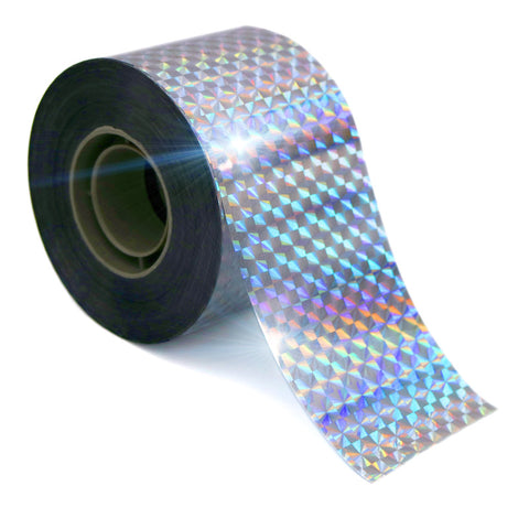 295 Feet x 2.5 CM Bird Repellent Scare Tape, Holographic Eco-friendly Bird Scare Ribbon Bird Reflective Tape for Scare Birds Away