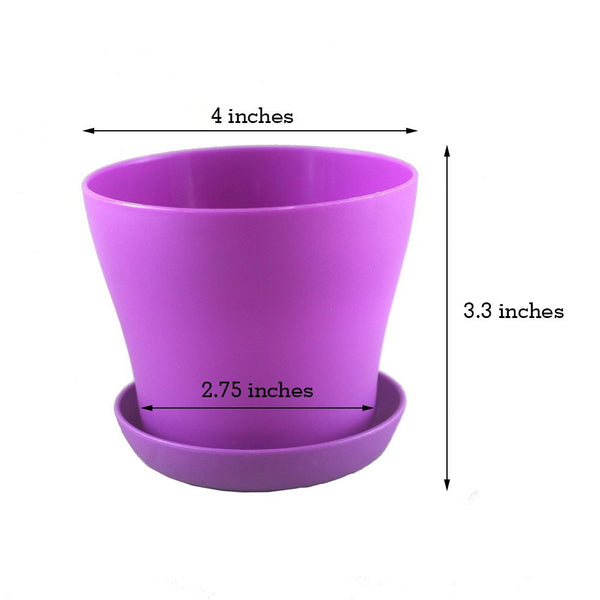 8PCS Colorful Flower Pots, 10CM Indoor Plant Pot with Pallets for Meat Plants and Other Small Plants