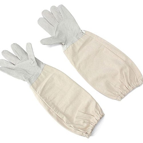 Imker-Handschuhe Ziegenleder Imkerhandschuhe mit Belüfteten Handgelenken 48CM Perfekt für den Einsteiger Beekeeper