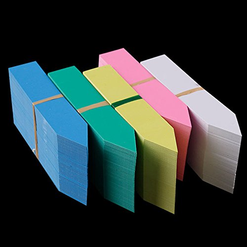 KINGLAKE 500 Pcs 5 Colors Large Plant Tags Plastic Plant Labels and Markers for Garden 15 x 2.5 cm